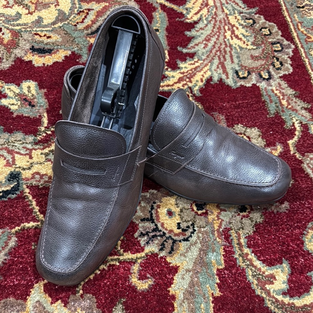 Salvatore Ferragamo Men's Brown Leather Loafers